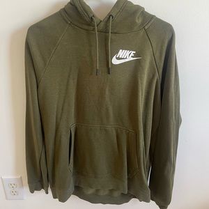 Olive green Nike hoodie